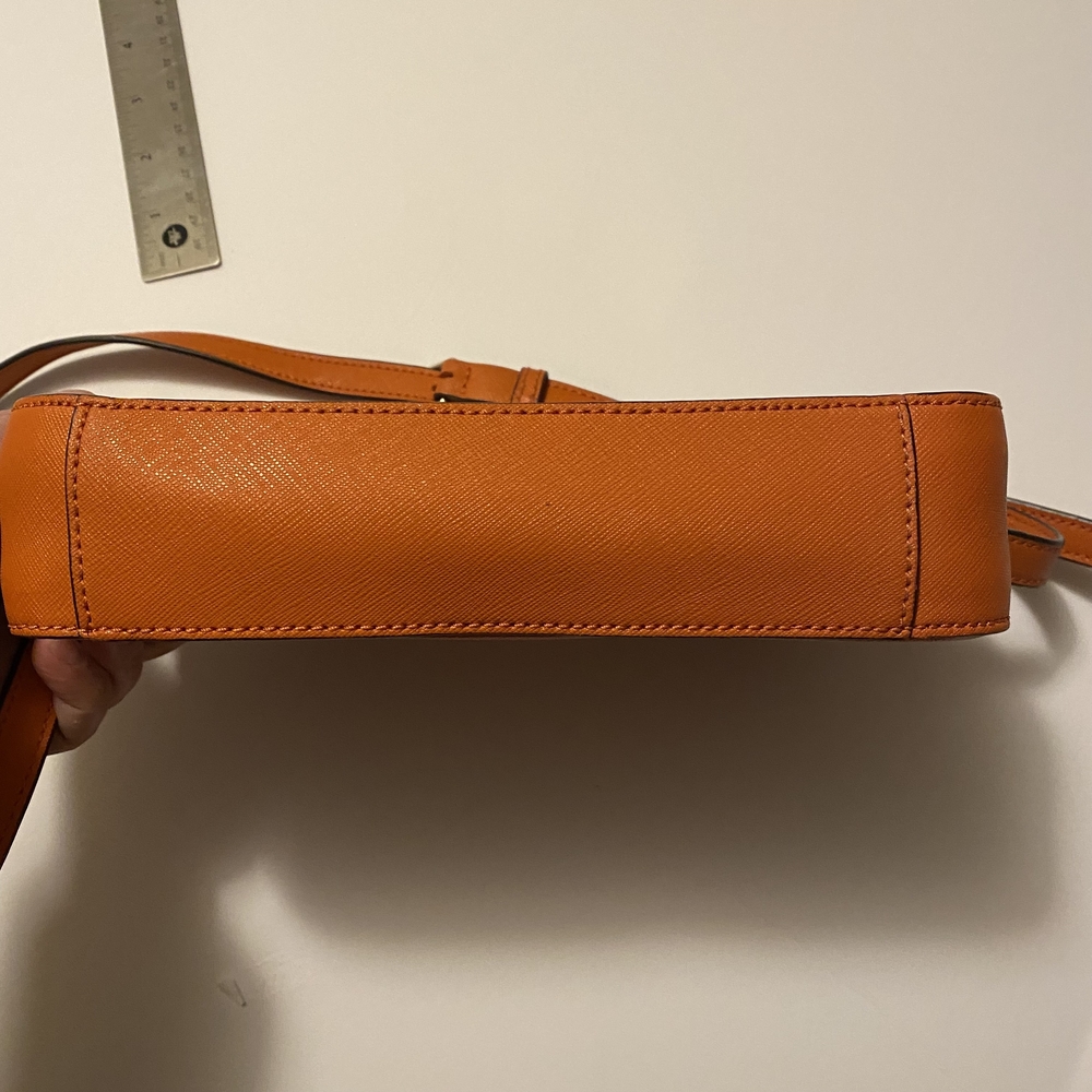 Henri Bendel Orange Leather Camera Crossbody Bag - Picture 12 of 13